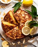 Легкий лимонно-кокосово-миндальный торт